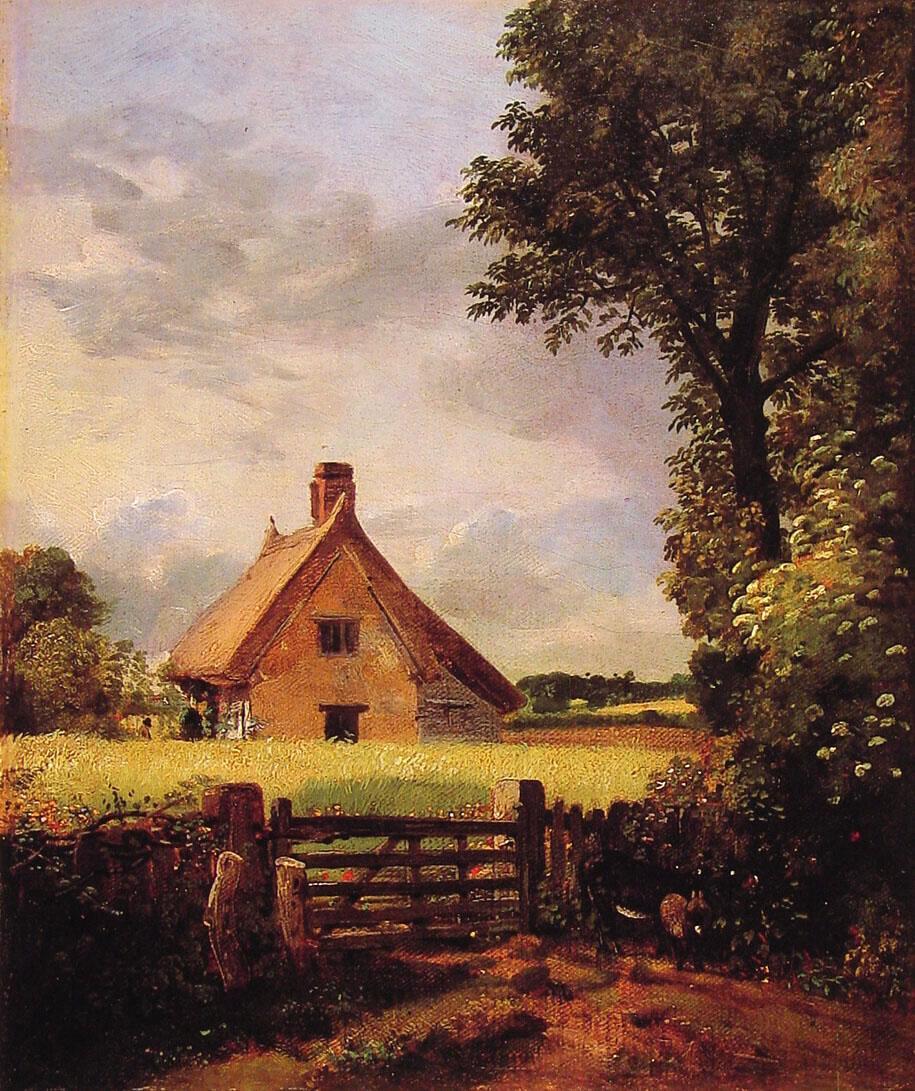 John Constable A Cottage in a Cornfield